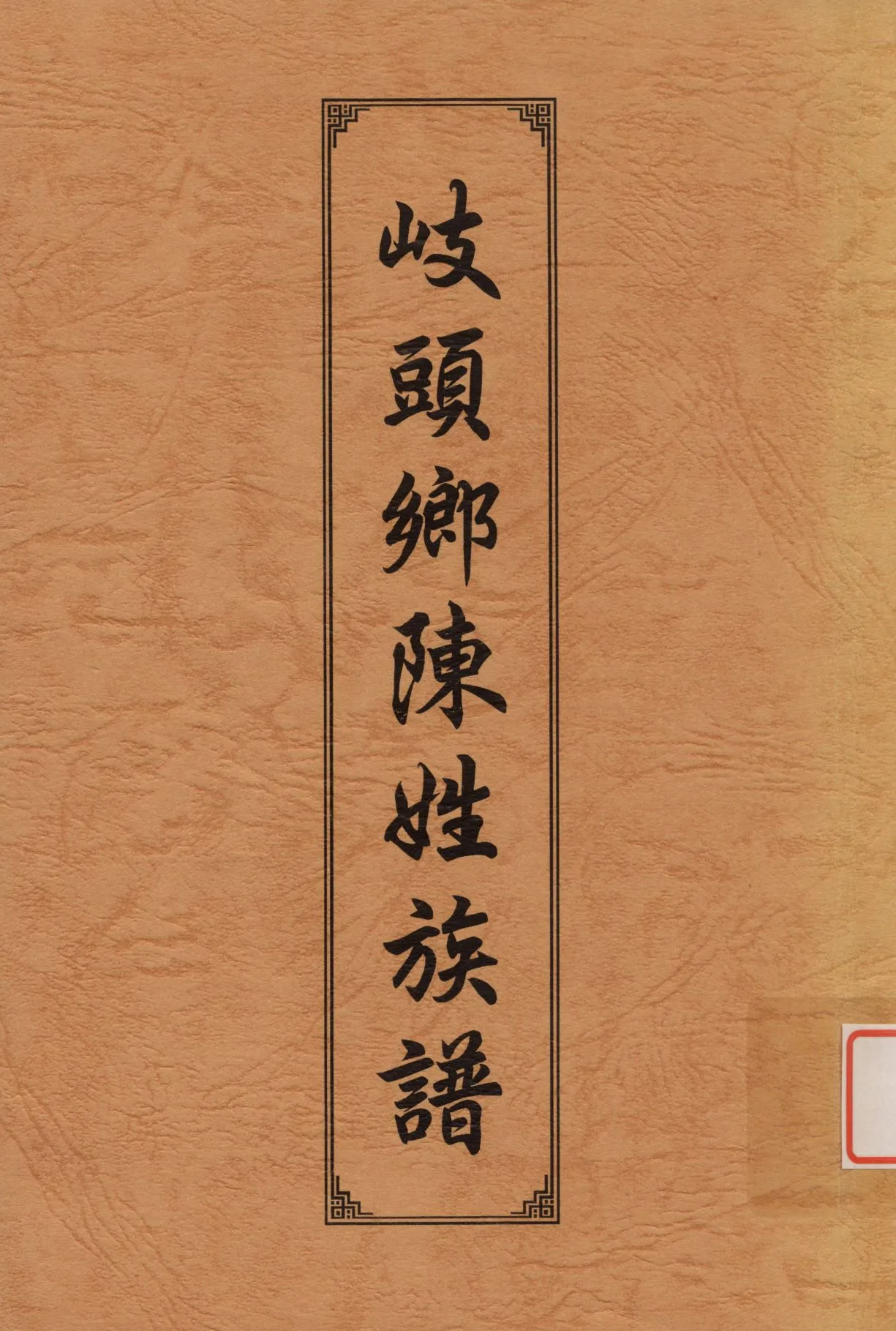 《岐頭鄉陳姓族譜》 作者: 不詳年  PDF下载-汉笺公版书