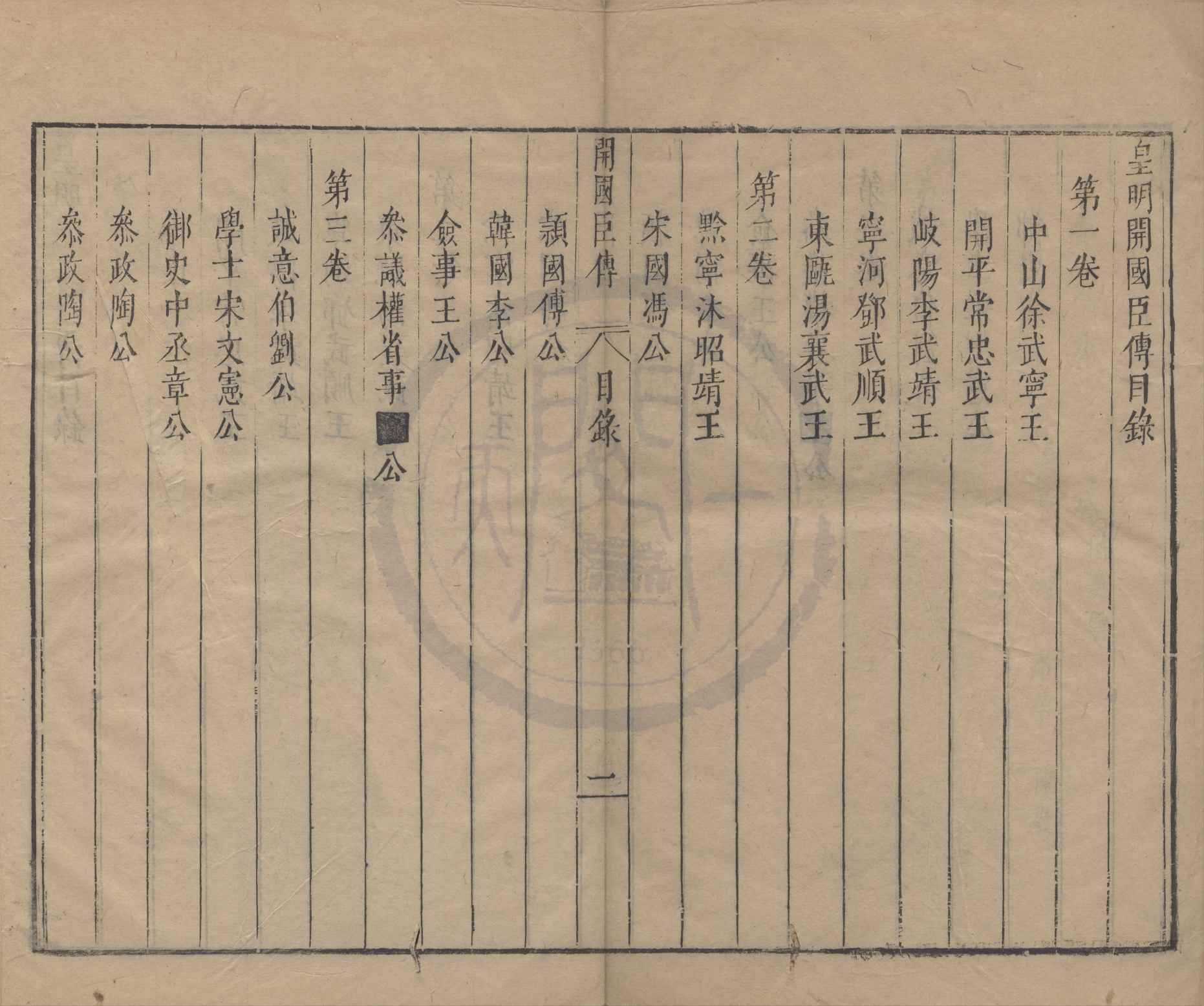 《皇明開國臣傳十三卷》作者：(明崇禎)明朱國楨輯  刻本  PDF下载-汉笺公版书