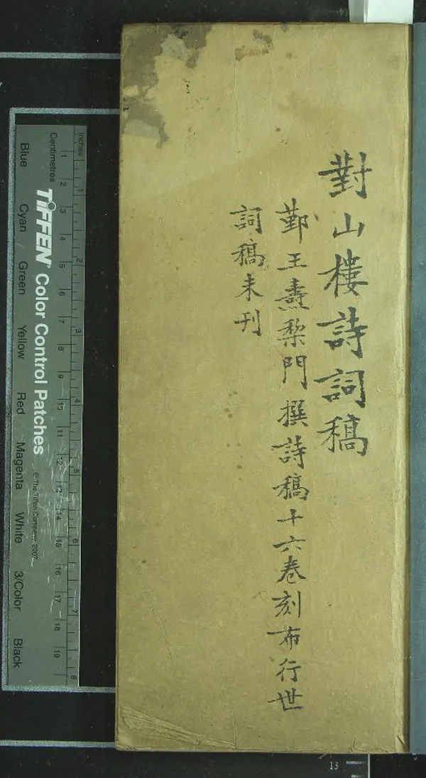 《對山樓詩詞稿不分卷》作者：(清)清王燾撰  稿本  PDF下载-汉笺公版书