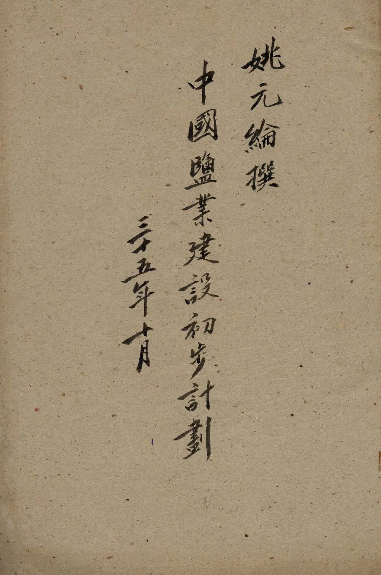 《中國鹽業建設初步計劃》 作者:姚元綸撰 1946年  PDF下载-汉笺公版书