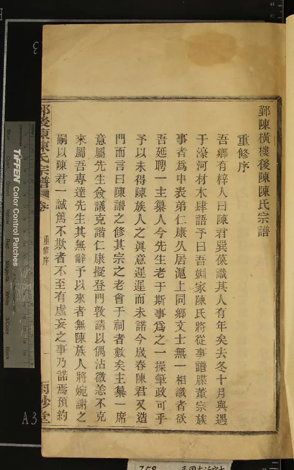 《[浙江鄞縣]鄞陳橫樓後陳陳氏宗譜二卷》作者：(民國)民國張琴纂修  活字本  PDF下载-汉笺公版书