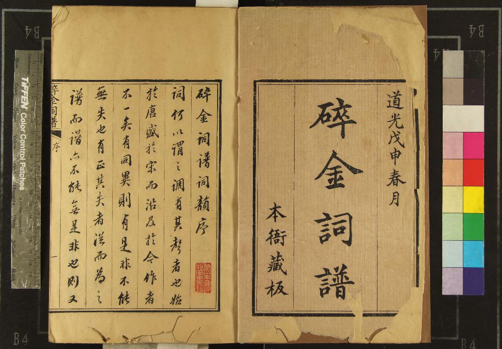 《碎金詞譜十四卷續譜六卷》作者：(清道光)清謝元淮輯、清陳應祥等譜  朱墨套印本  PDF下载-汉笺公版书