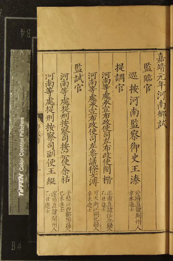 《嘉靖元年河南鄉試錄一卷》作者：(明嘉靖)  刻本  PDF下载-汉笺公版书