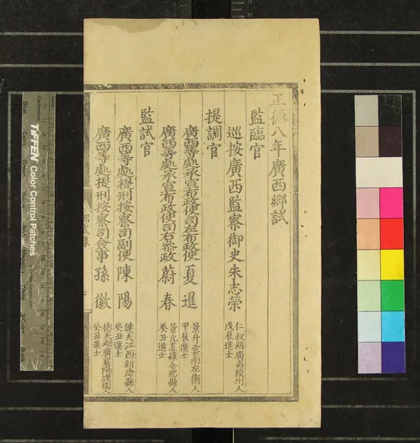 《正德八年廣西鄉試錄一卷》作者：(明正德)  刻本  PDF下载-汉笺公版书