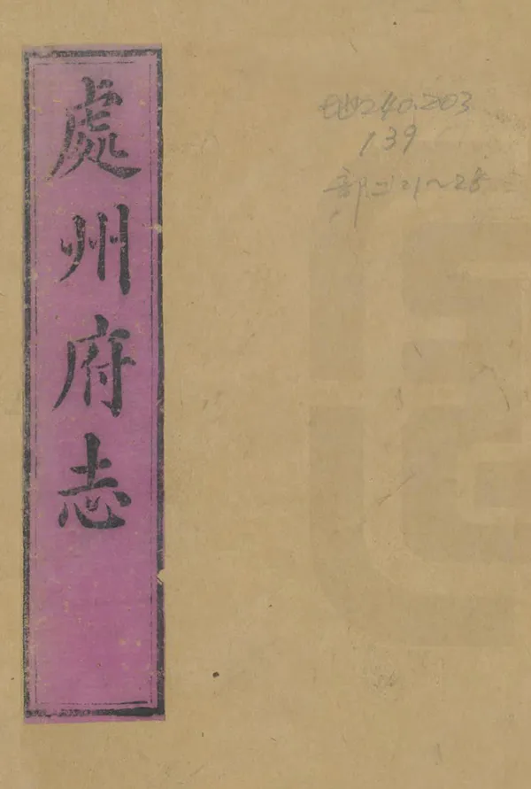 《處州府志》编撰：潘绍诒 清光緒3年[1877] PDF下载-汉笺公版书