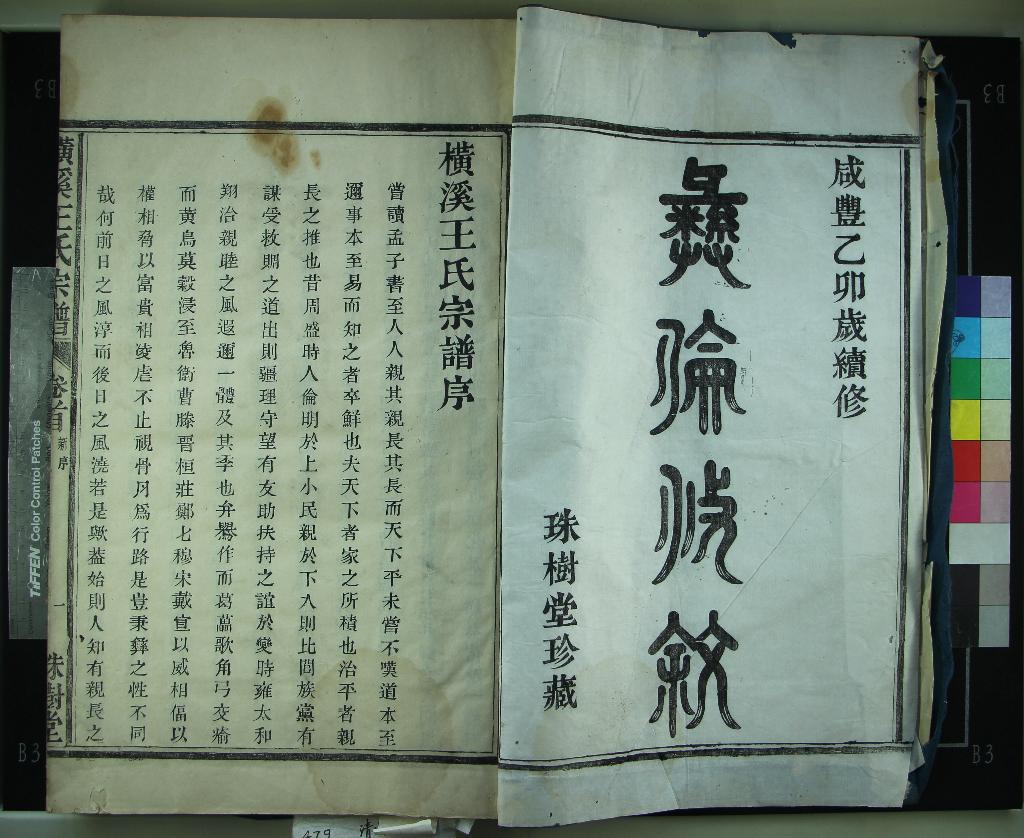 《[浙江鄞縣]橫溪王氏宗譜二卷首一卷》作者：(清咸豐)清王保國等修、清王錫祉等採訪、校對  活字本  PDF下载-汉笺公版书