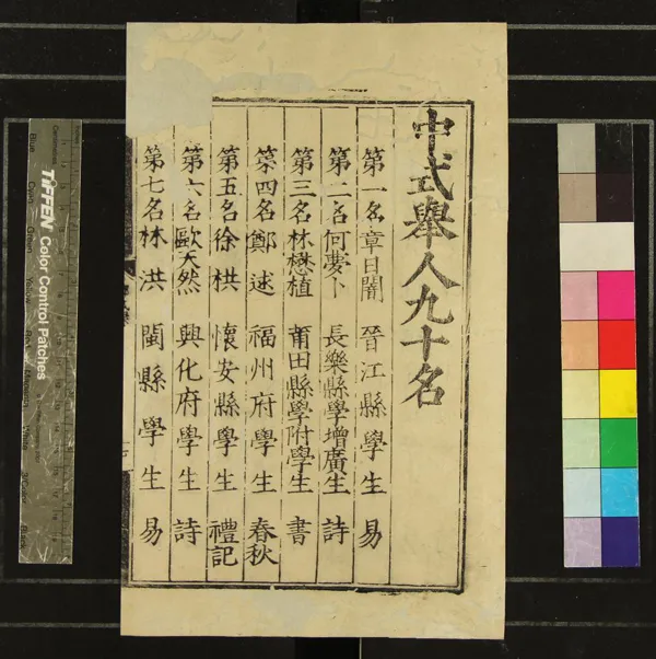 《嘉靖十六年福建鄉試錄一卷》作者：(明嘉靖)  刻本  PDF下载-汉笺公版书