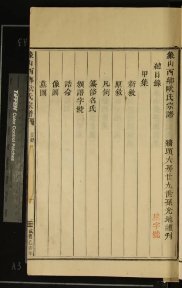 《[浙江寧波]象山西鄉歐氏宗譜十卷》作者：(清咸豐)清周丹忱等纂修  活字本  PDF下载-汉笺公版书