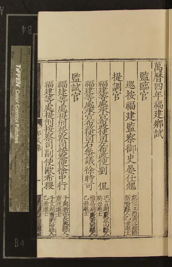 《萬曆四年福建鄉試錄一卷》作者：(明萬曆)  刻本  PDF下载-汉笺公版书