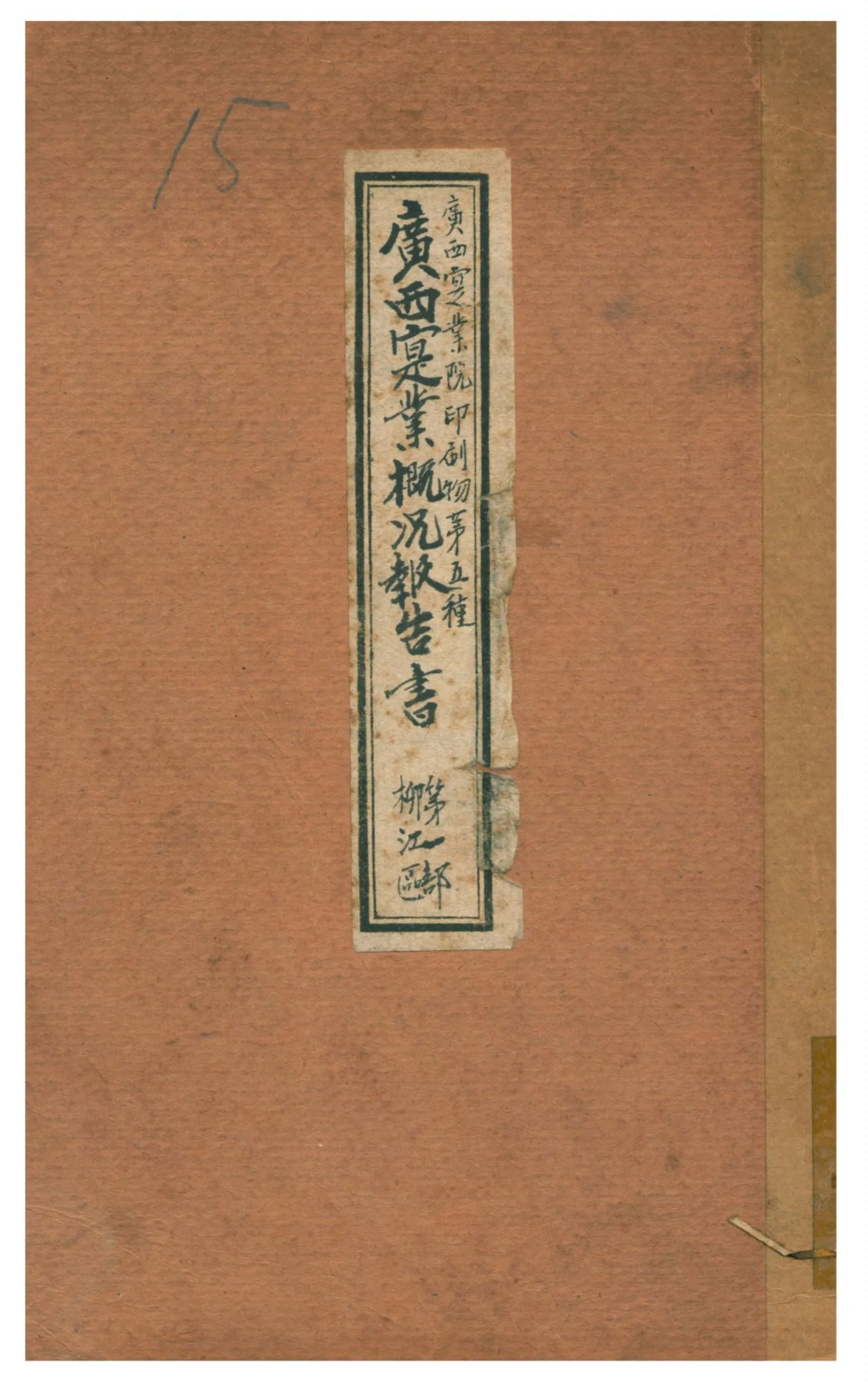 《廣西寔業概况調查報告書》 作者:鄧植儀 1928年  PDF下载-汉笺公版书