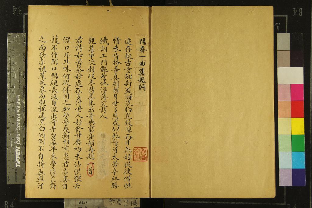 《陽春一曲集二卷》作者：(清)清王宗燿撰  抄本  PDF下载-汉笺公版书