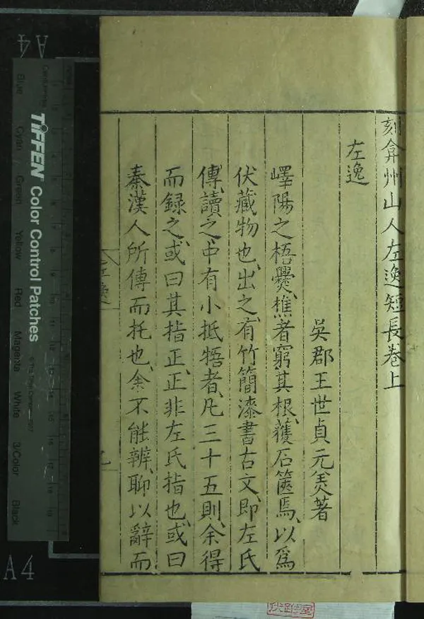 《刻弇州山人左逸短長二卷》作者：(明)明王世貞著  刻本  PDF下载-汉笺公版书