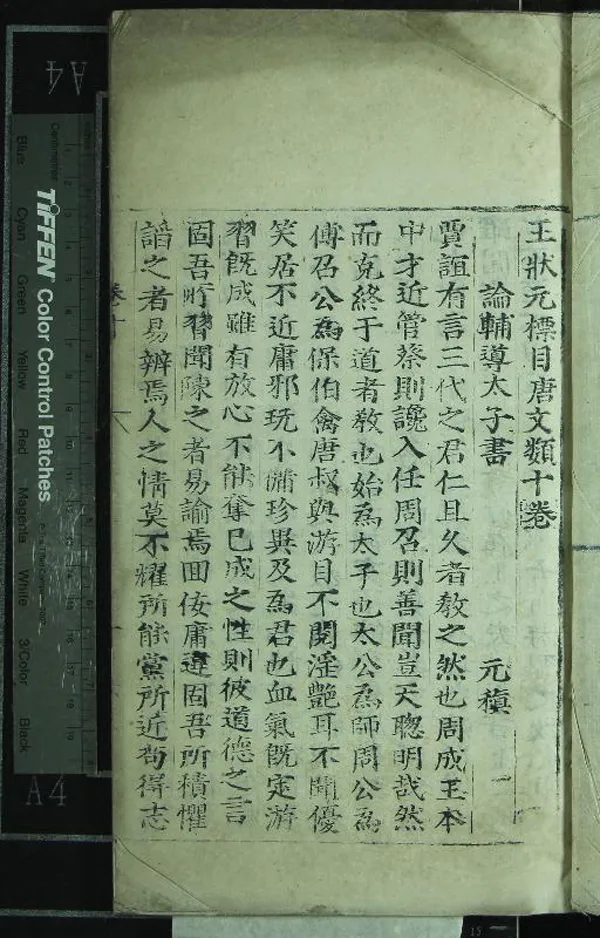 《王狀元標目唐文類十二卷》作者：(明)宋王十朋輯  銅活字本  PDF下载-汉笺公版书