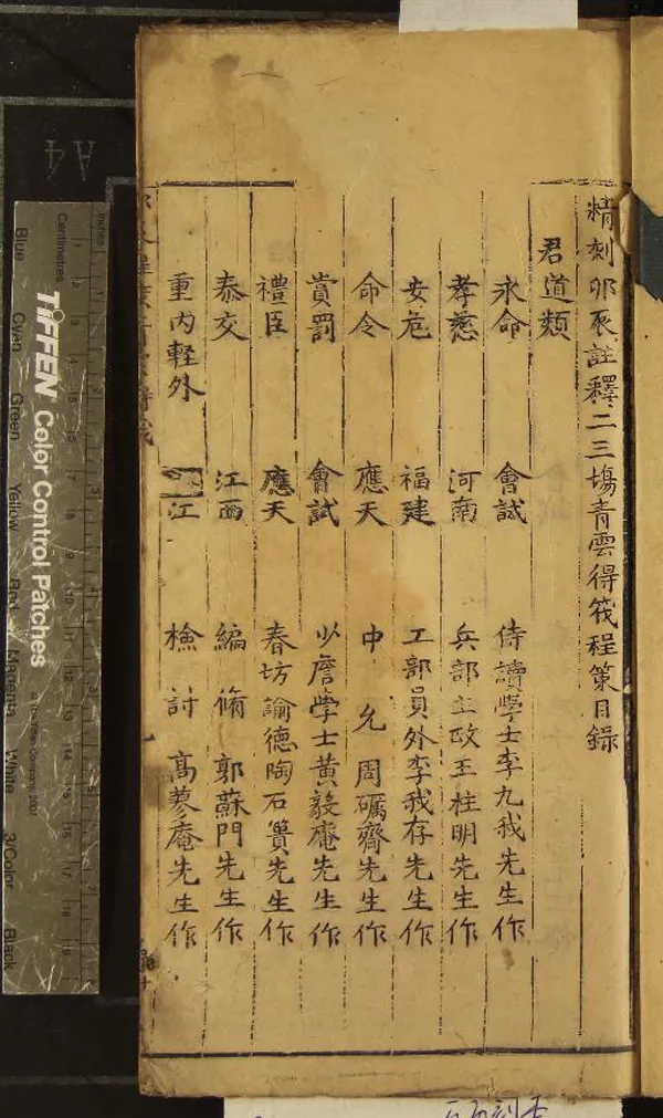 《精刻卯辰註釋二三場青雲得筏程策二卷》作者：(明萬曆)  刻本  PDF下载-汉笺公版书