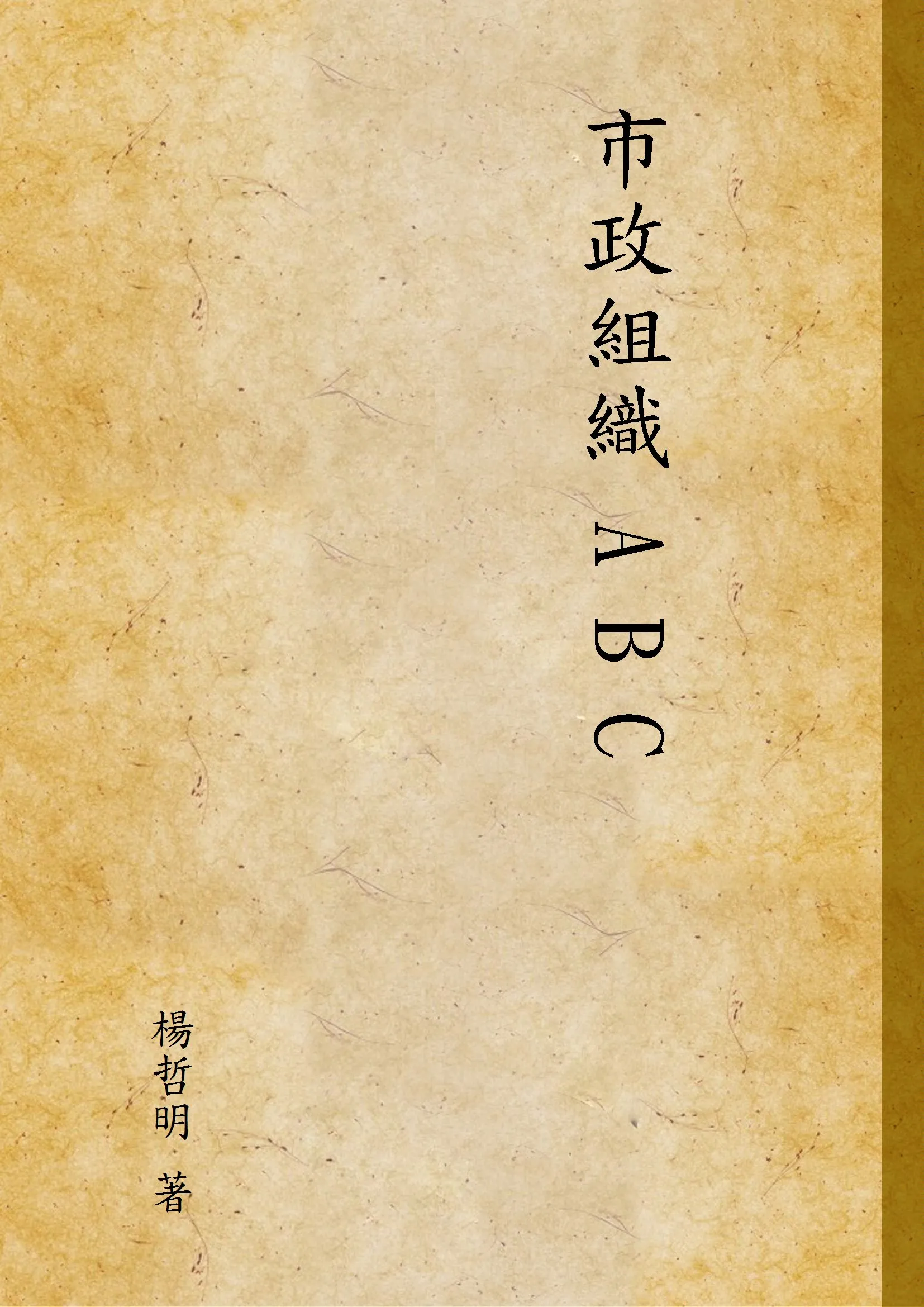 《市政組織 A B C》 作者:楊哲明 著 1930年  PDF下载-汉笺公版书