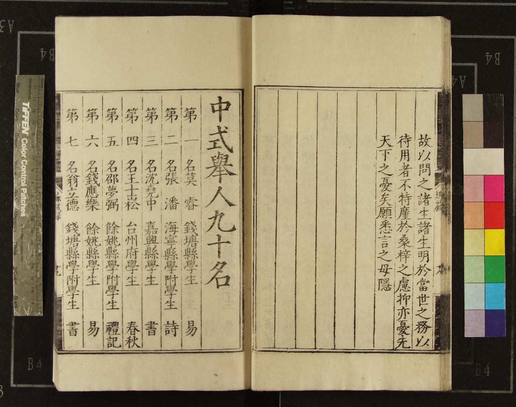 《萬曆元年浙江鄉試錄一卷》作者：(明萬曆)  刻本  PDF下载-汉笺公版书