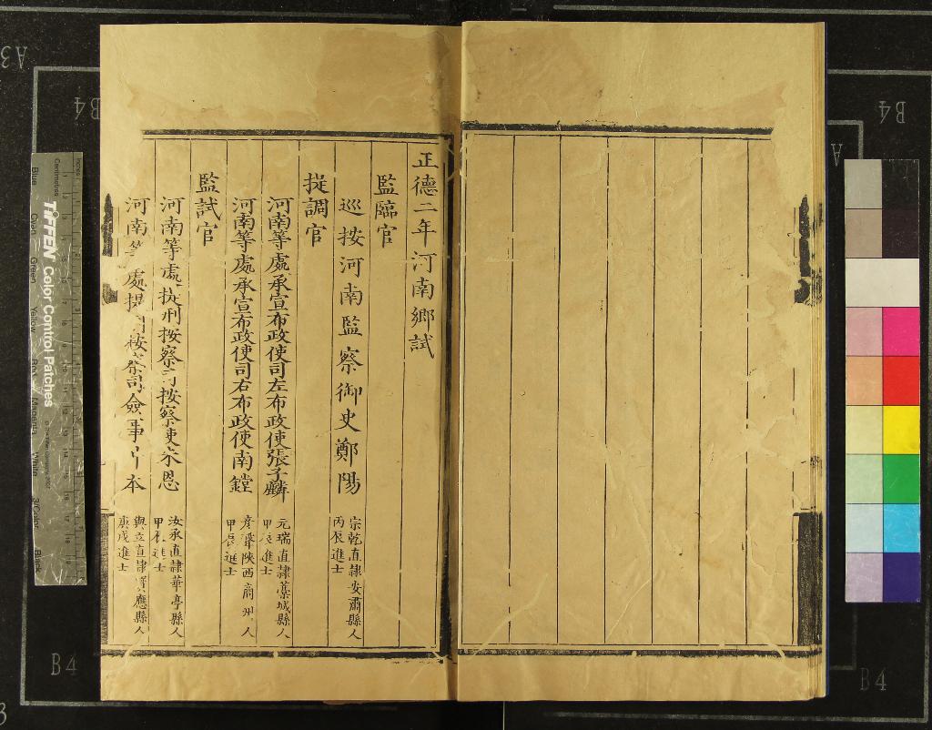 《正德二年河南鄉試錄一卷》作者：(明正德)  刻本  PDF下载-汉笺公版书