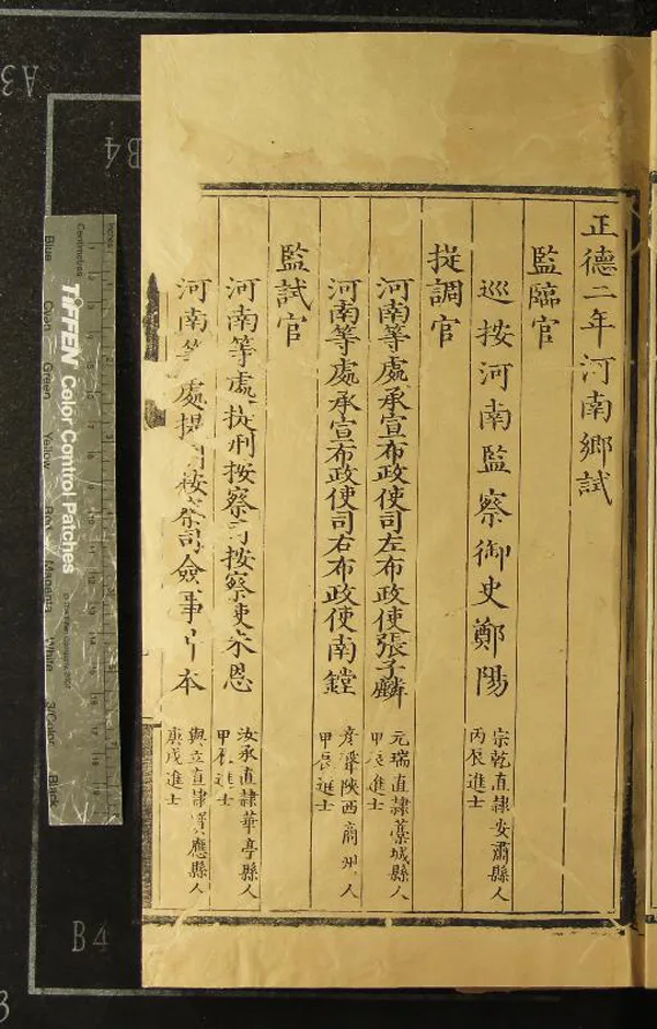 《正德二年河南鄉試錄一卷》作者：(明正德)  刻本  PDF下载-汉笺公版书