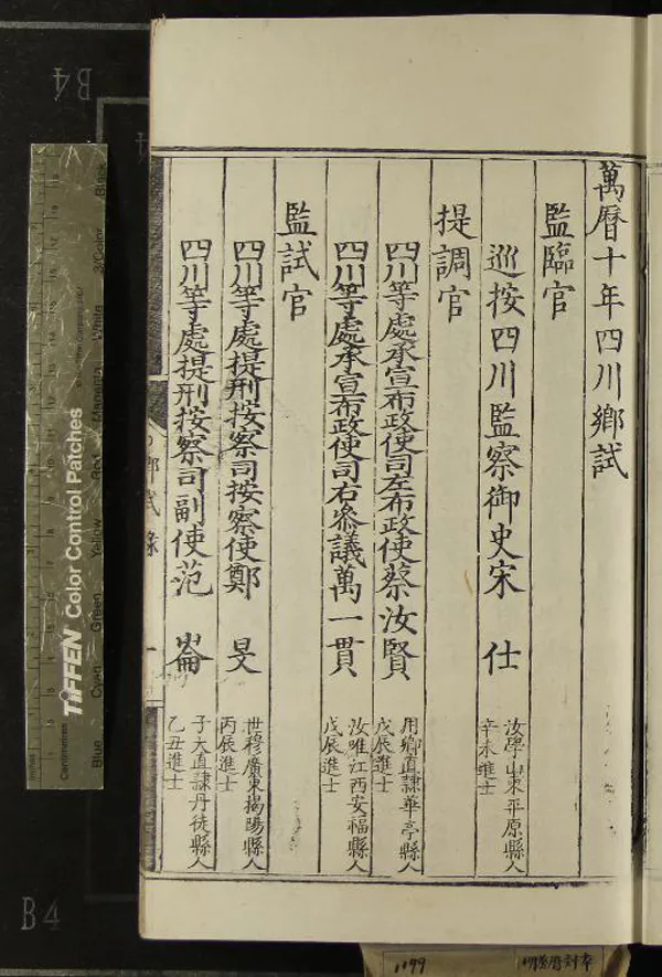 《萬曆十年四川鄉試錄一卷》作者：(明萬曆)  刻本  PDF下载-汉笺公版书