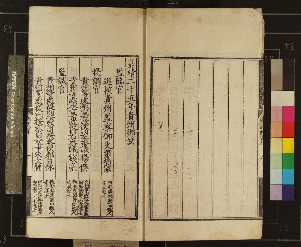 《嘉靖二十五年貴州鄉試錄一卷》作者：(明嘉靖)  刻本  PDF下载-汉笺公版书