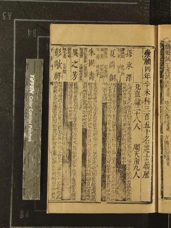 《崇禎四年辛未科三百五十名進士履歷一卷》作者：(明崇禎)  刻本  PDF下载-汉笺公版书