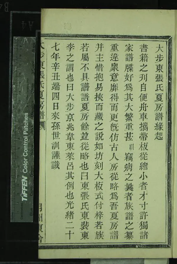 《[浙江鄞縣]大步東張氏夏房譜四卷》作者：(清光緒)清張世訓纂修  活字本  PDF下载-汉笺公版书