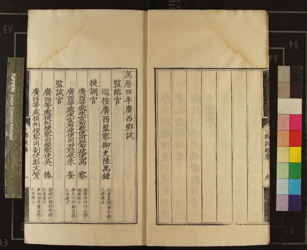 《萬曆四年廣西鄉試錄一卷》作者：(明萬曆)  刻本  PDF下载-汉笺公版书