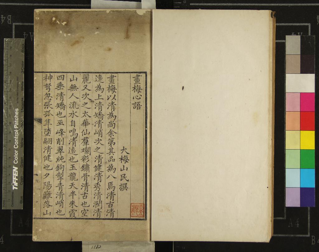 《畫梅心語一卷》作者：(清咸豐)清大梅山民姚燮撰  刻本  PDF下载-汉笺公版书