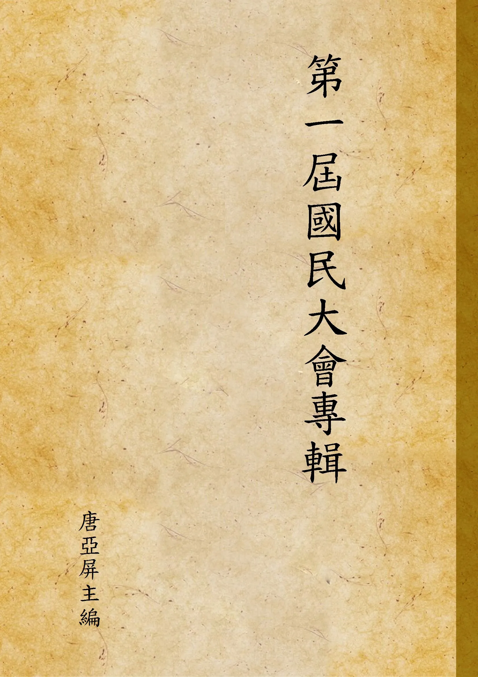 《第一屆國民大會專輯》 作者:唐亞屏主編 1948年  PDF下载-汉笺公版书