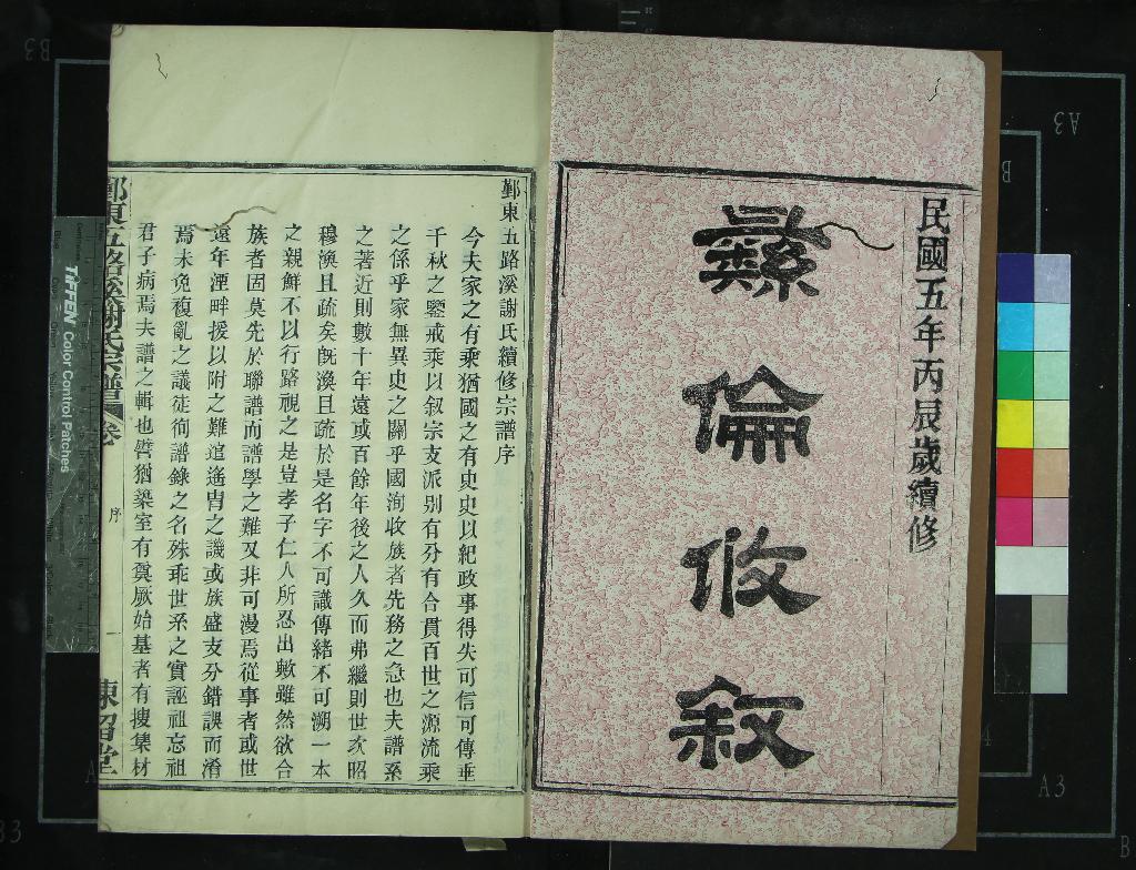 《[浙江鄞縣]鄞東五路溪謝氏宗譜四卷》作者：(民國)民國謝友皓纂修  活字本  PDF下载-汉笺公版书