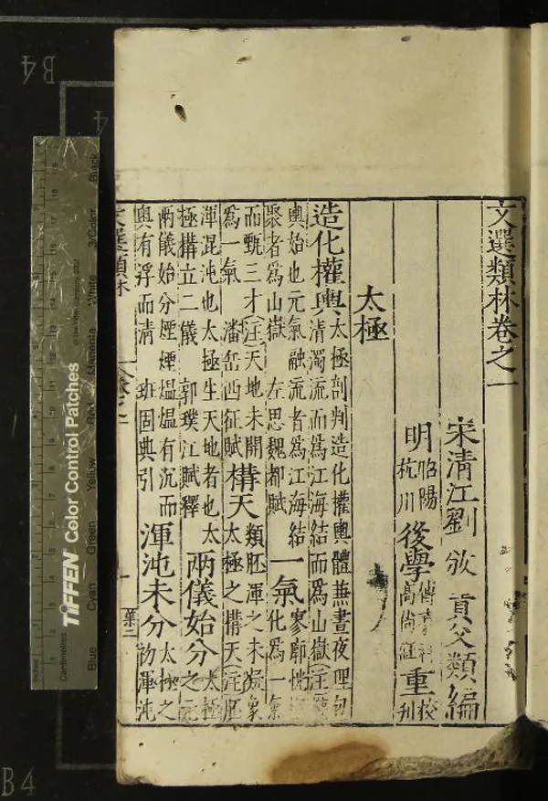 《文選類林十八卷》作者：(明隆慶)宋劉攽類編、明傅嘉祥、高尚鈺校刊  刻本  PDF下载-汉笺公版书