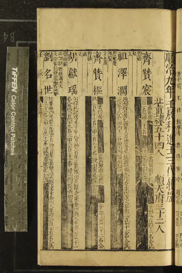 《順治九年壬辰科進士三代履歷一卷》作者：(清順治)  刻本  PDF下载-汉笺公版书