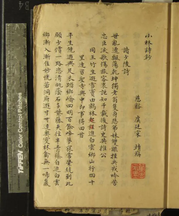 《小林詩鈔一卷》作者：(清)清虞廷寀著  抄本  PDF下载-汉笺公版书