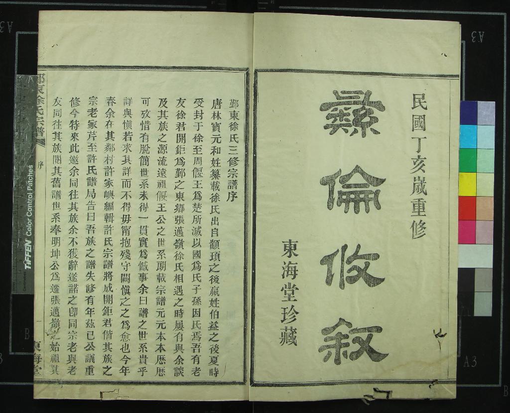 《[浙江鄞縣]鄞東徐氏宗譜不分卷》作者：(民國)民國胡德坊纂修  活字本  PDF下载-汉笺公版书