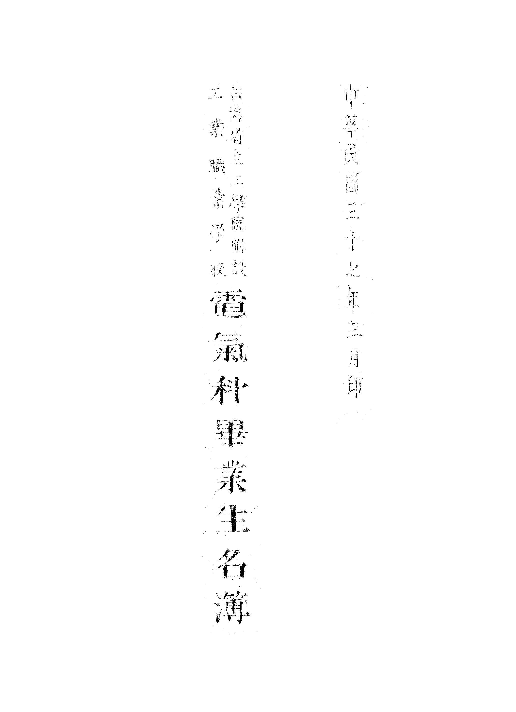 《臺灣省立工學院附設工業職業學校電氣科畢業生名簿》 作者: 1948年  PDF下载-汉笺公版书