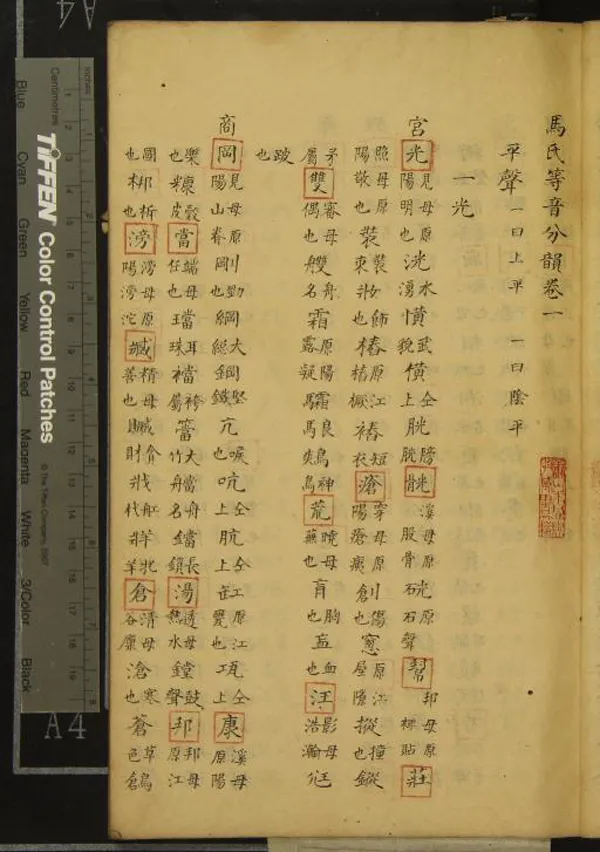 《馬氏等音分韻五卷》作者：(清)明馬槃什原著、清梅建撰、清馬駉重訂  抄本  PDF下载-汉笺公版书