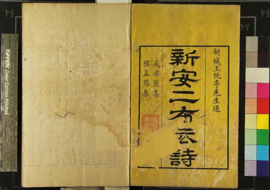 《新安二布衣詩八卷》作者：(清康熙)清王士禛選、清汪洪度等校  刻本  PDF下载-汉笺公版书