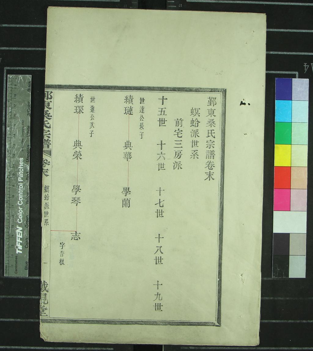 《[浙江鄞縣]鄞東桑氏宗譜□□卷》作者：(民國)民國□□纂修  木活字印本  PDF下载-汉笺公版书
