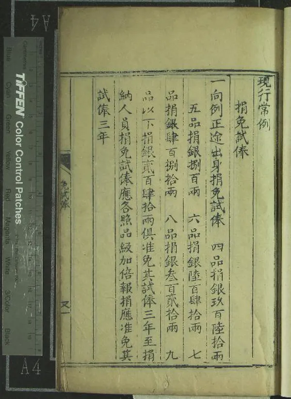 《現行常例一卷》作者：(清)清不著撰者  刻本  PDF下载-汉笺公版书