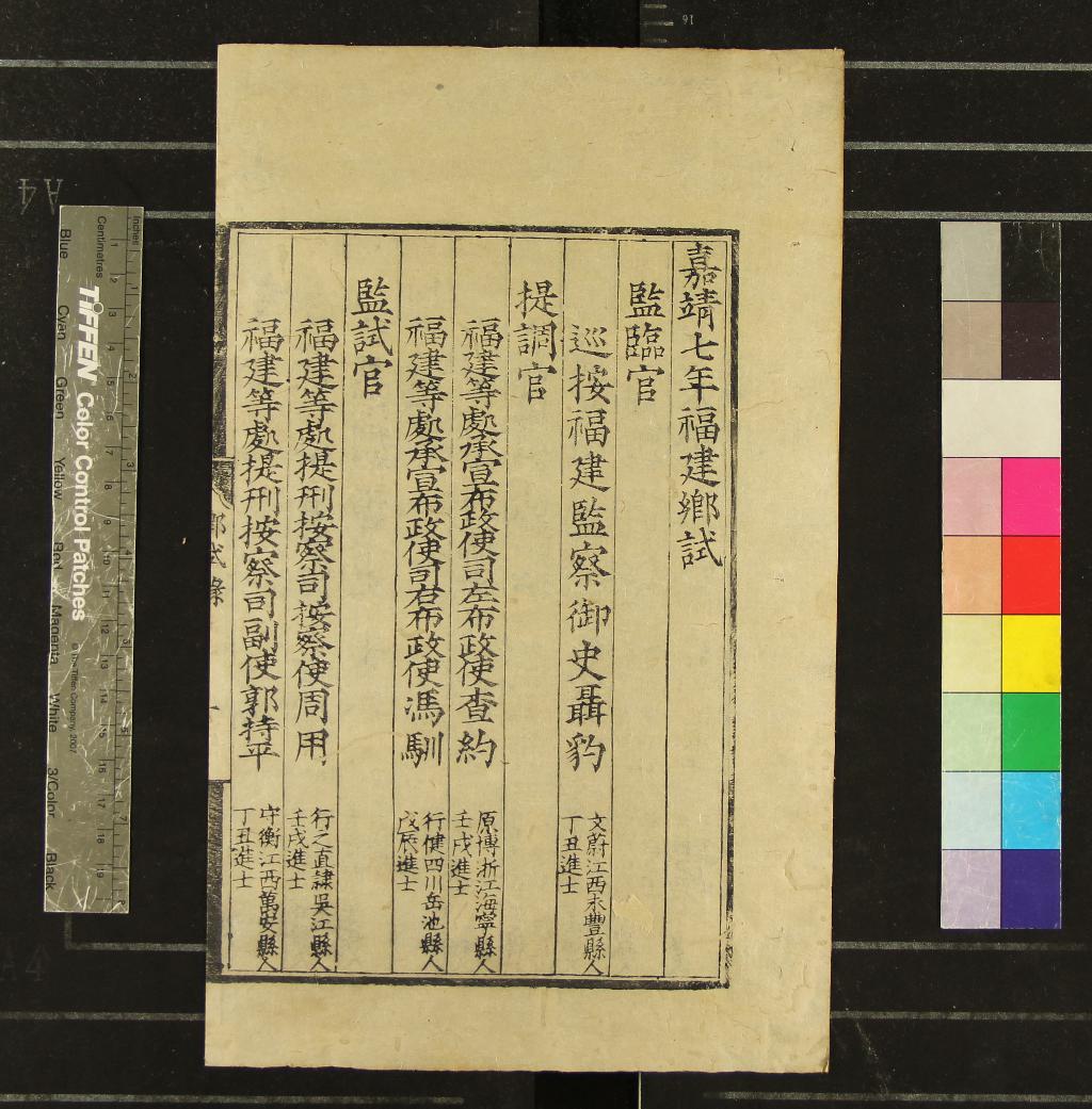 《嘉靖七年福建鄉試錄一卷》作者：(明嘉靖)  刻本  PDF下载-汉笺公版书