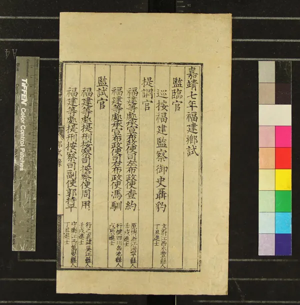 《嘉靖七年福建鄉試錄一卷》作者：(明嘉靖)  刻本  PDF下载-汉笺公版书