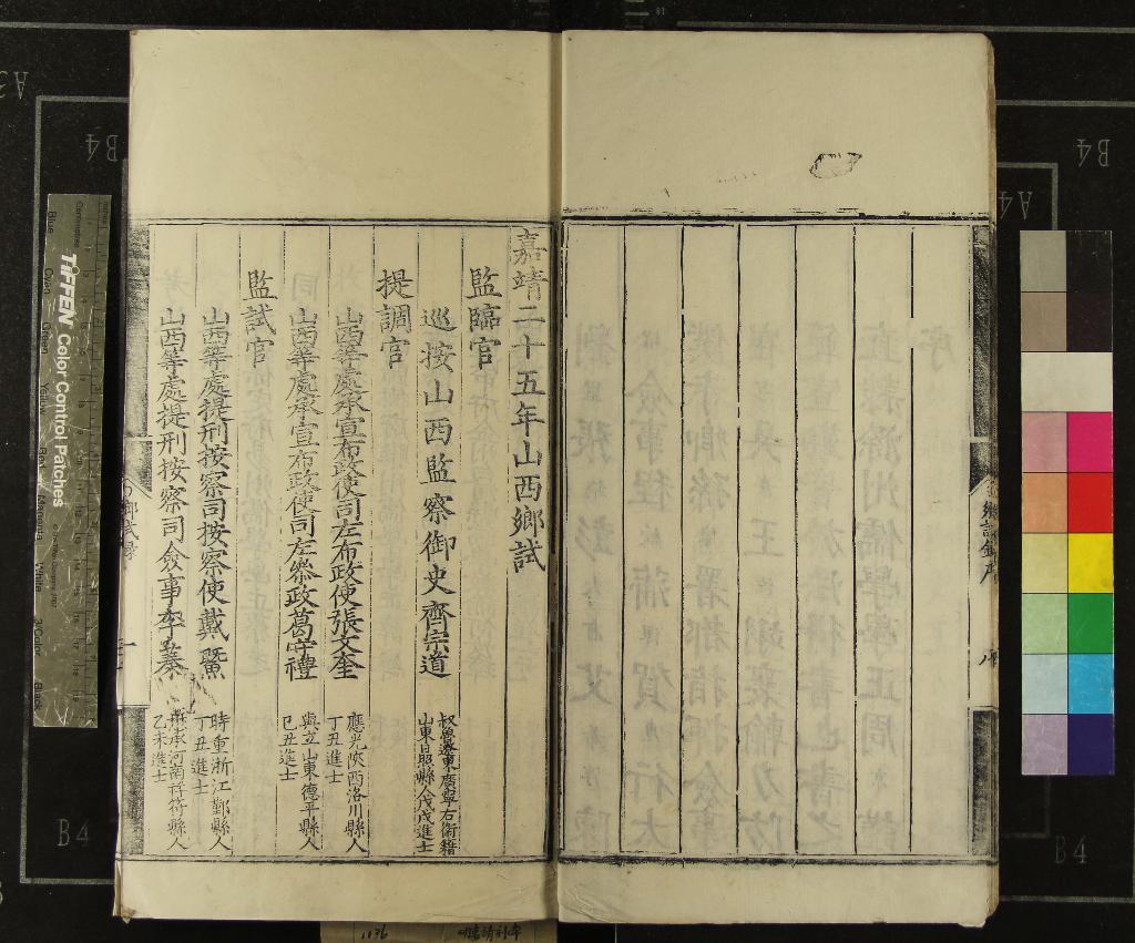 《嘉靖二十五年山西鄉試錄一卷》作者：(明嘉靖)  刻本  PDF下载-汉笺公版书