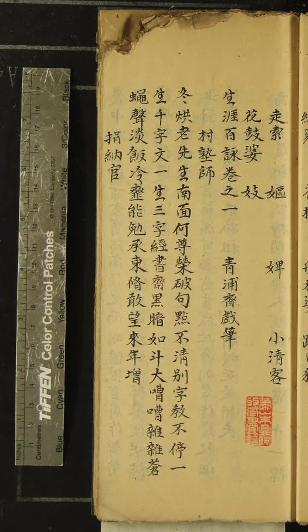 《生涯百詠四卷》作者：(清)清畮香主人撰  抄本  PDF下载-汉笺公版书