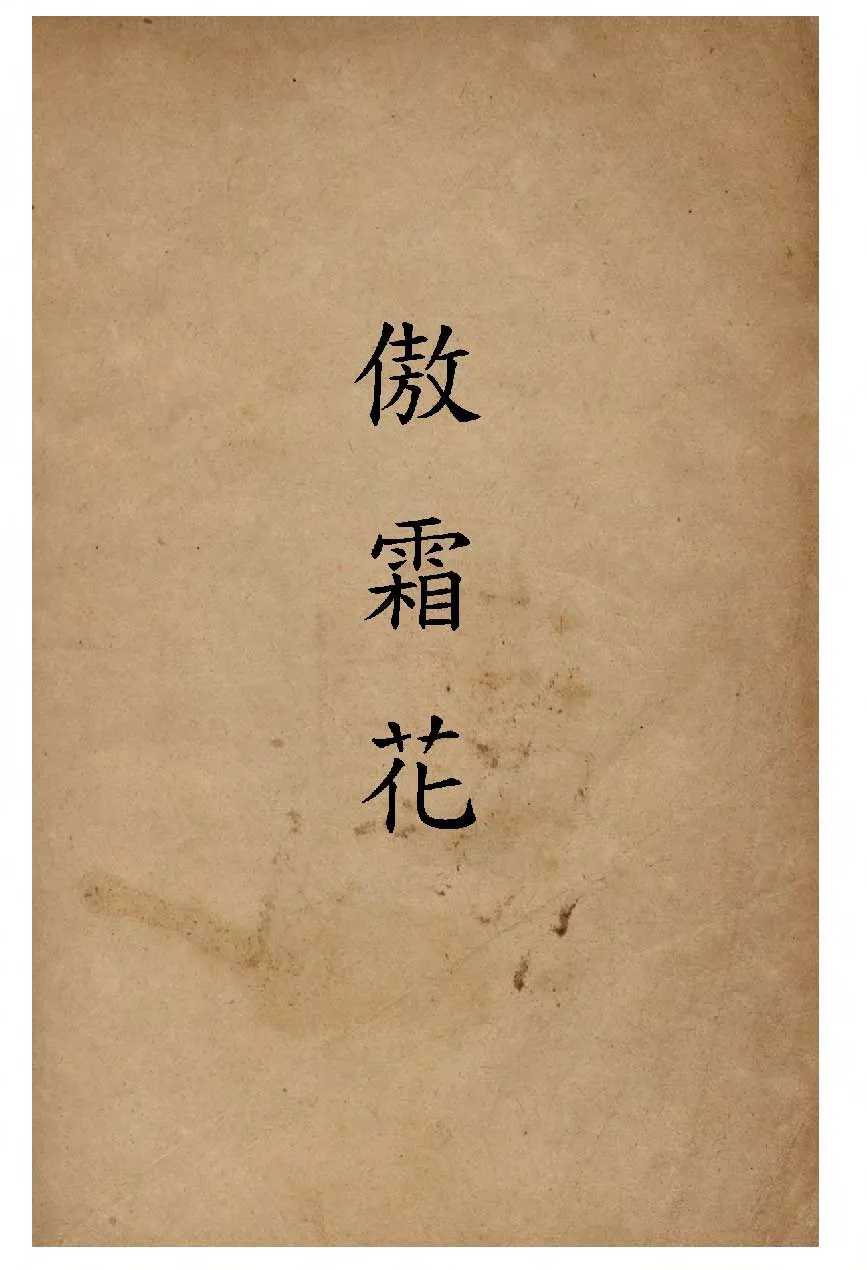 《傲霜花》 作者:張恨水著 1946年  PDF下载-汉笺公版书