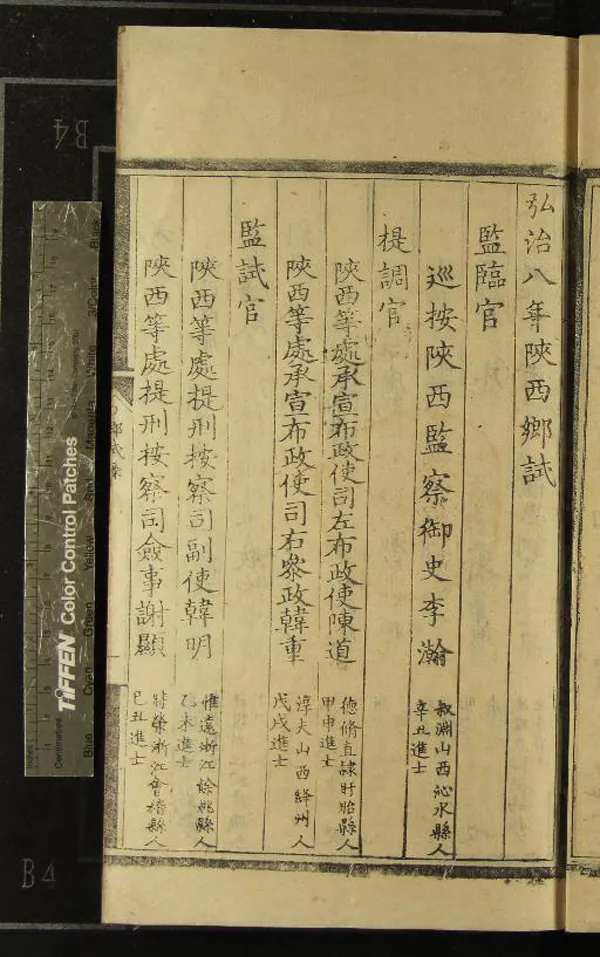 《弘治八年陝西鄉試錄一卷》作者：(明弘治)  刻本  PDF下载-汉笺公版书