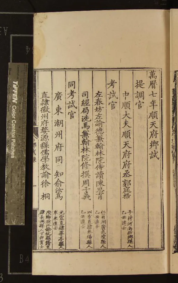 《萬曆七年順天府鄉試錄一卷》作者：(明萬曆)  刻本  PDF下载-汉笺公版书