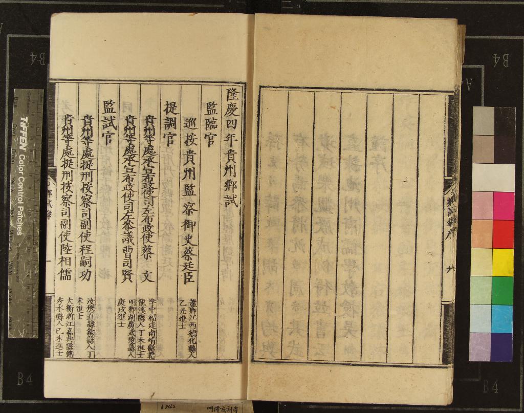 《隆慶四年貴州鄉試錄一卷》作者:(明隆慶) 刻本 PDF下载-汉笺公版书