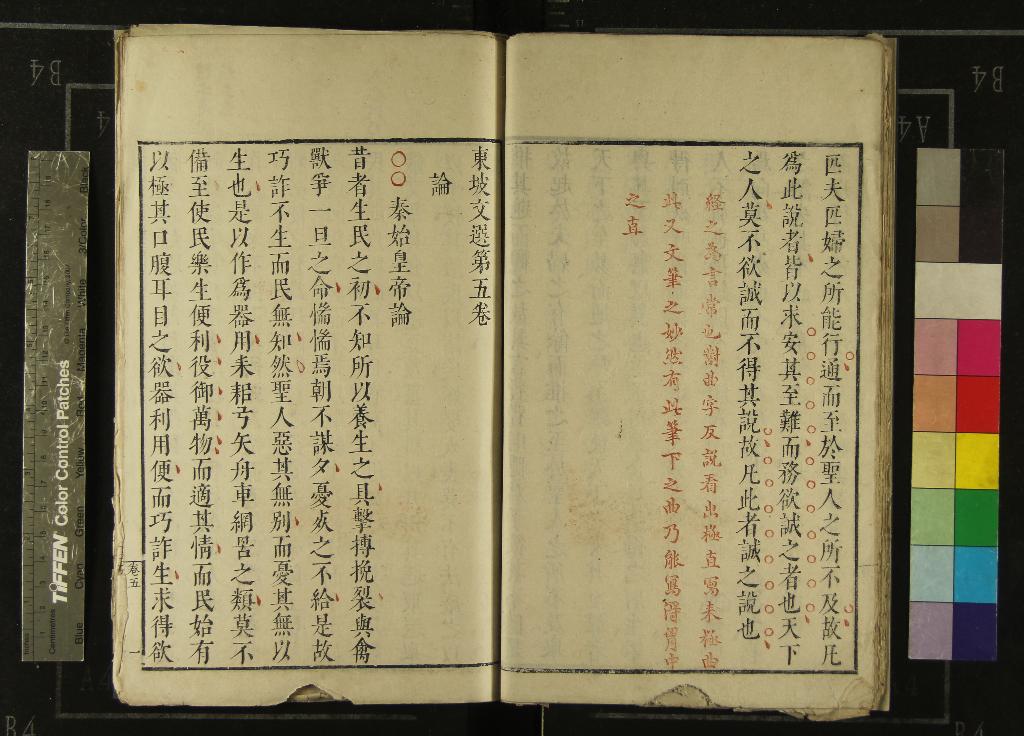 《東坡文選二十卷》作者：(明)宋蘇軾撰、明鐘惺輯并評  朱墨套印本  PDF下载-汉笺公版书