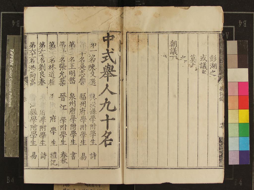 《萬曆七年福建鄉試錄一卷》作者：(明萬曆)  刻本  PDF下载-汉笺公版书