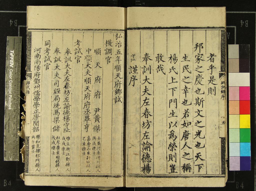 《弘治五年順天府鄉試錄一卷》作者：(明弘治)  刻本  PDF下载-汉笺公版书